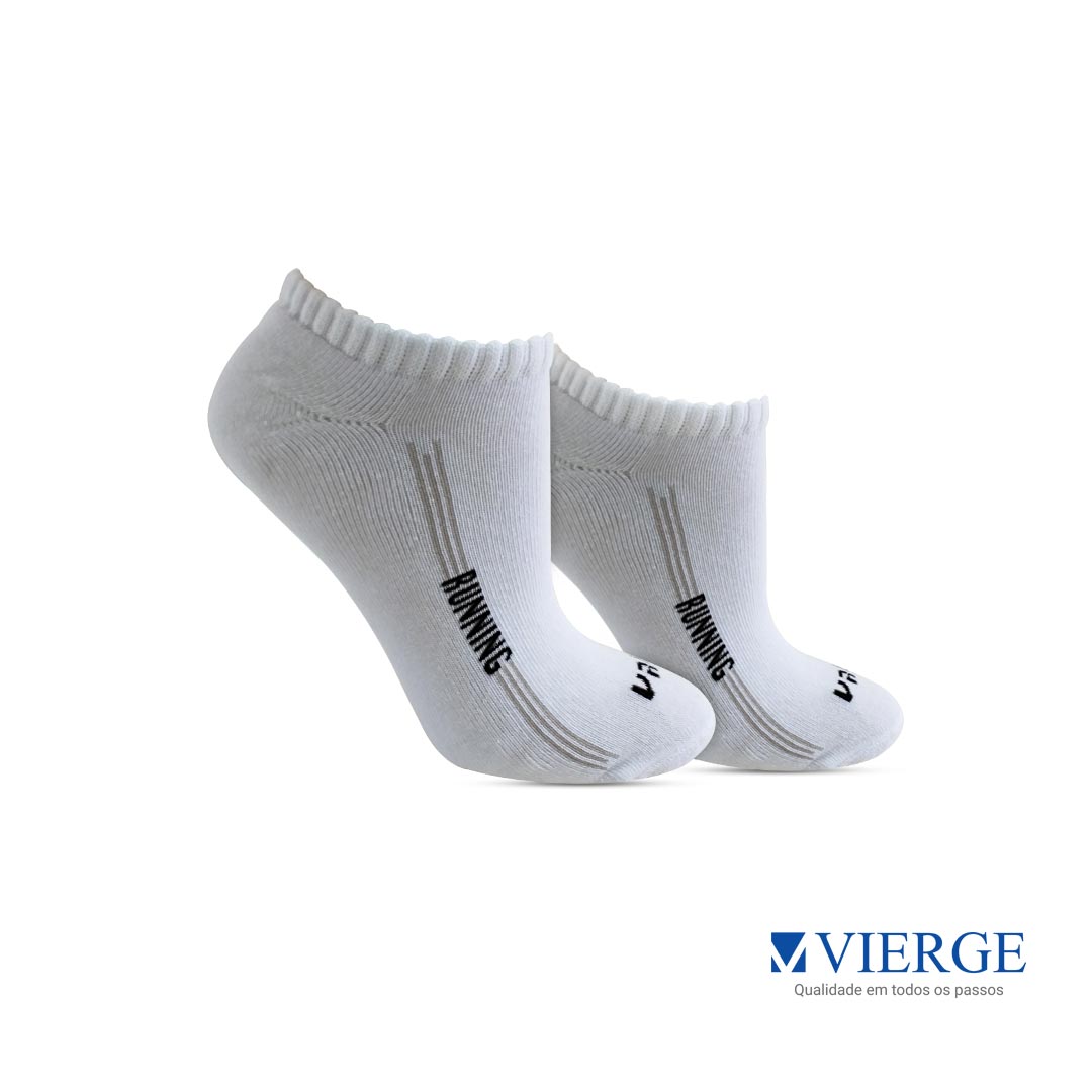 Kit 3 pares meia esportiva running algodão Vierge – Cores sortidas – 1589 - Image 3