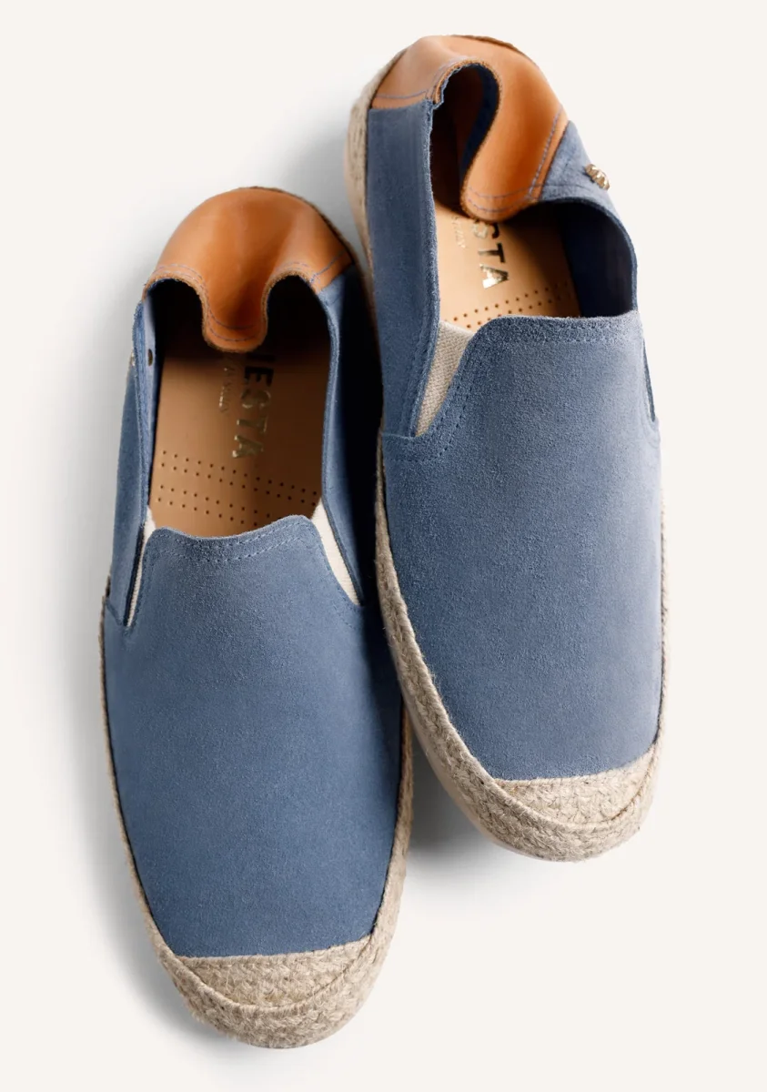 BLUE LEATHER ESPADRILLES - Image 8