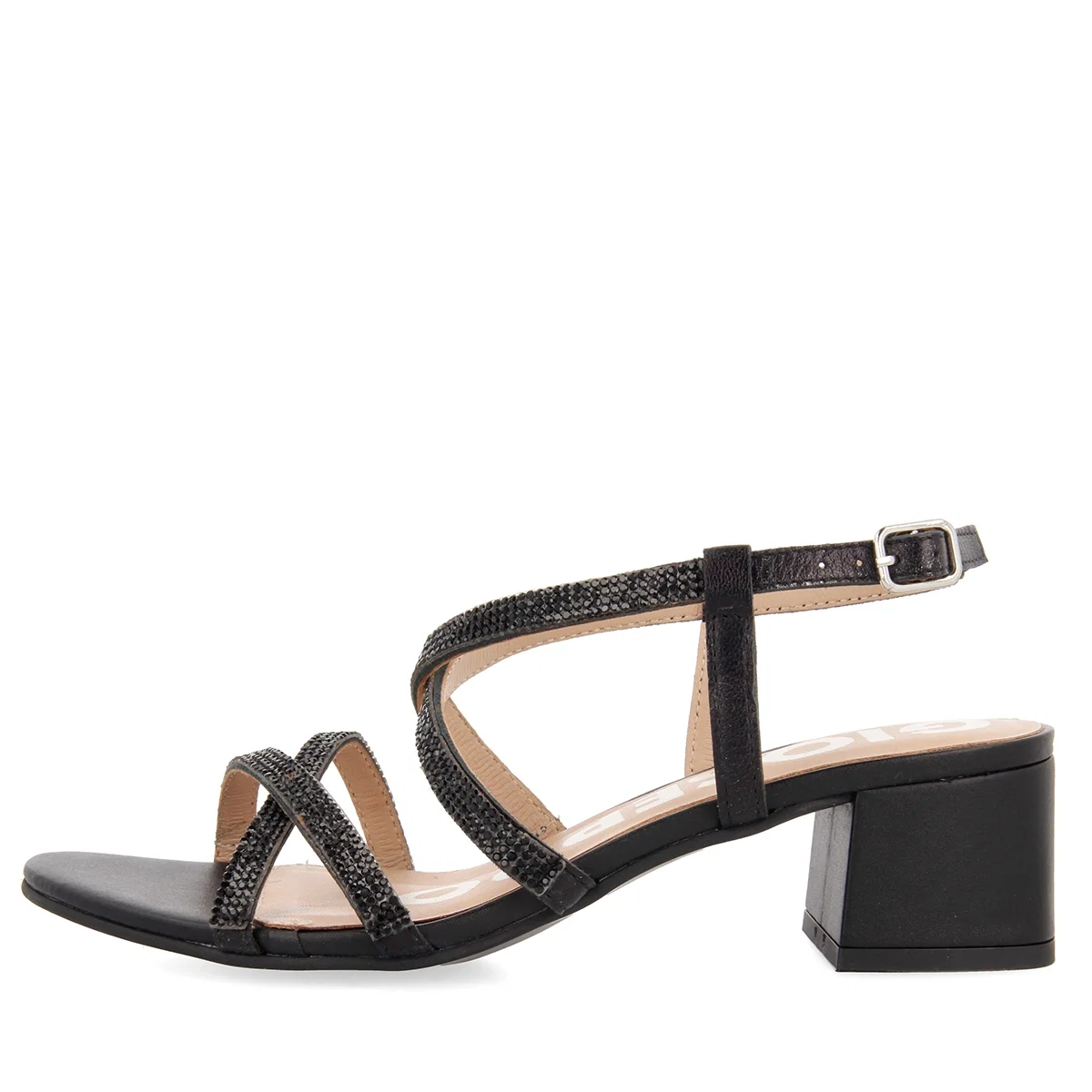 Sandalias de tiras finas negras con tacón medio BRANTLEY - Image 4