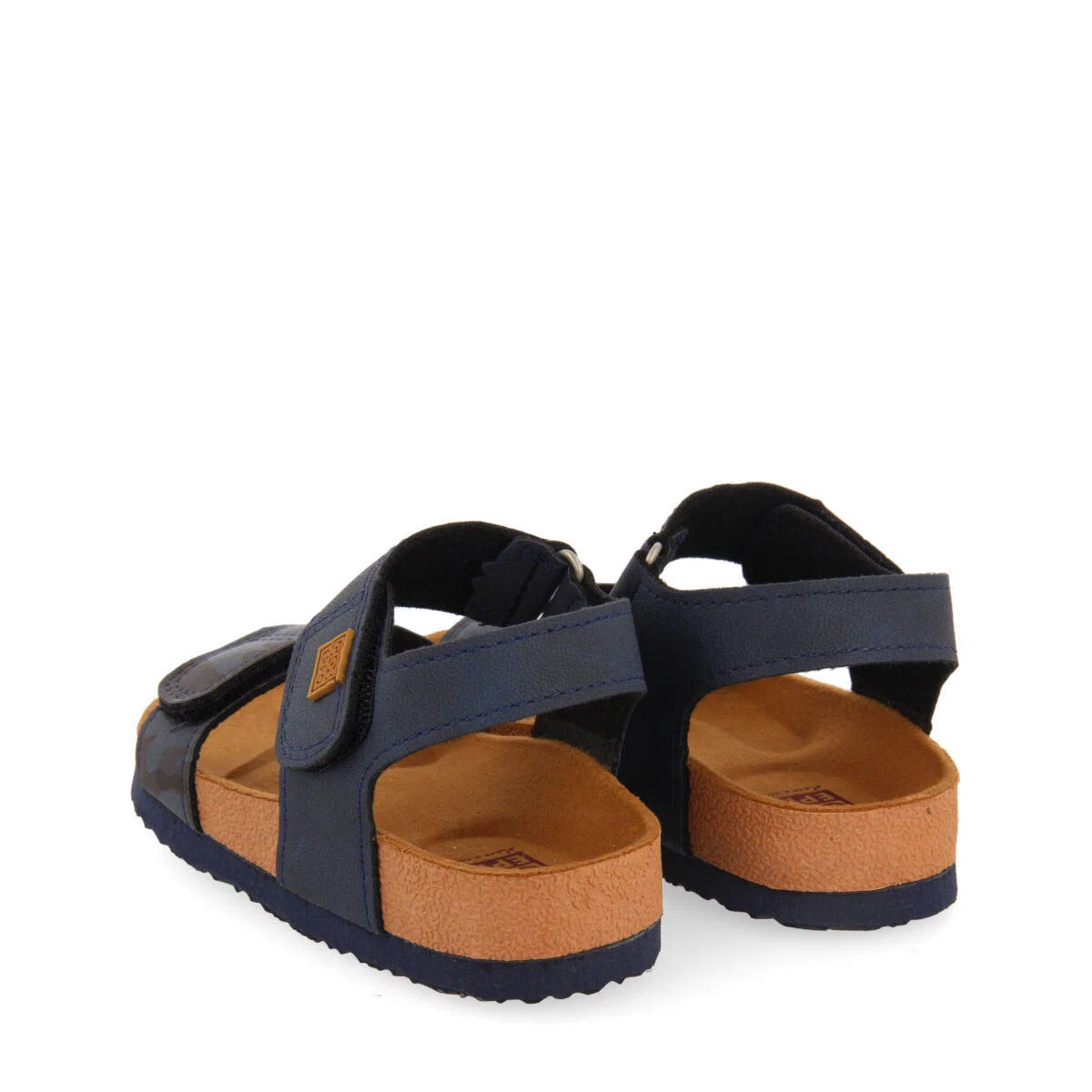 Abat boys navy blue and camouflagerint footbed sandals - Image 5