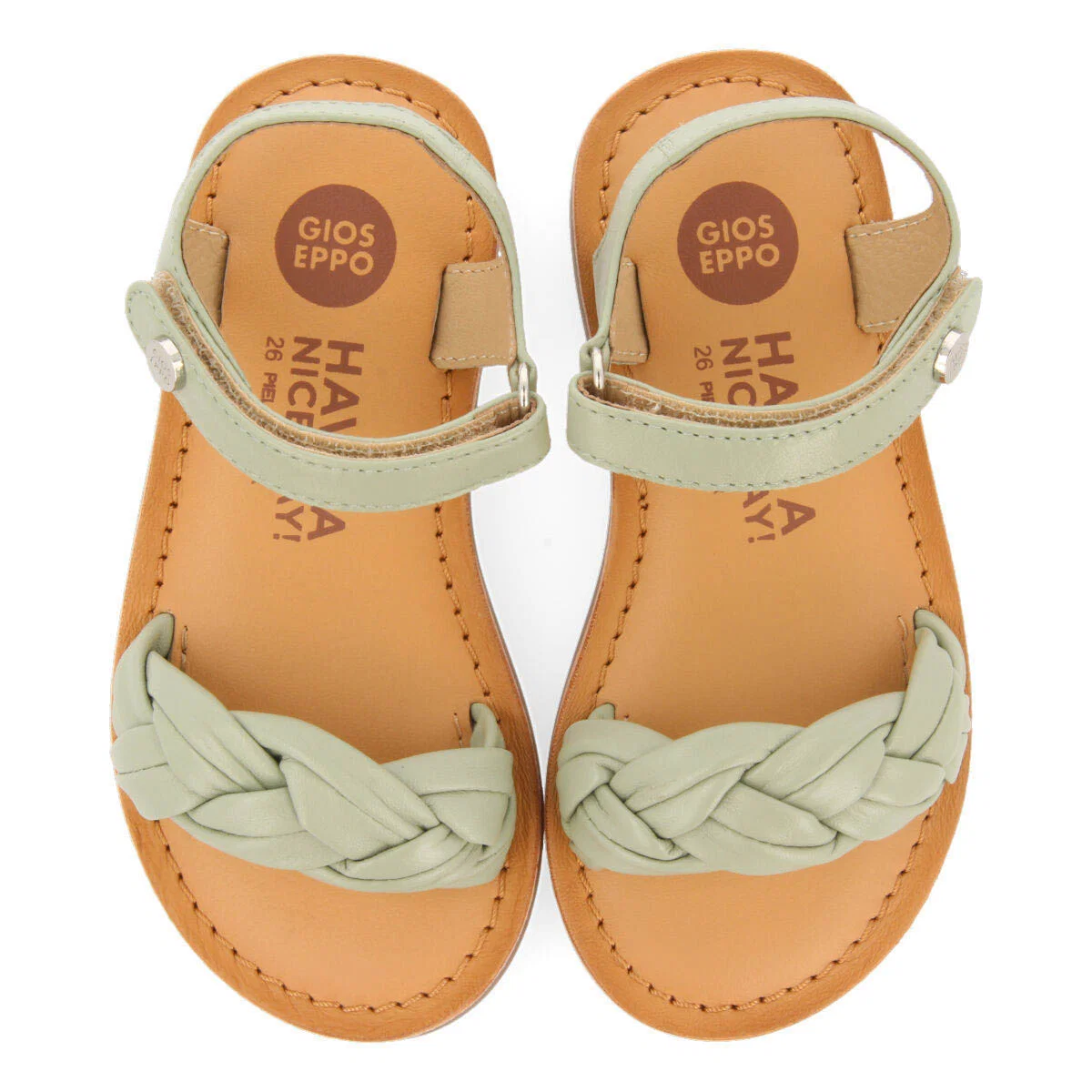 Ingai girls mint greenlaited leather sandals - Image 5