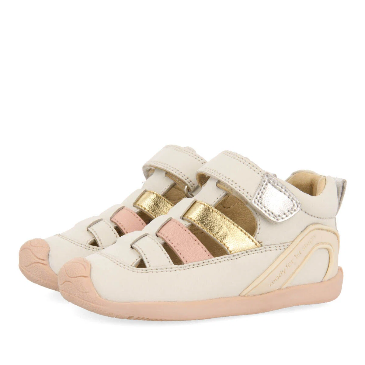 Sinop girls off white multi strap sandals - Image 3