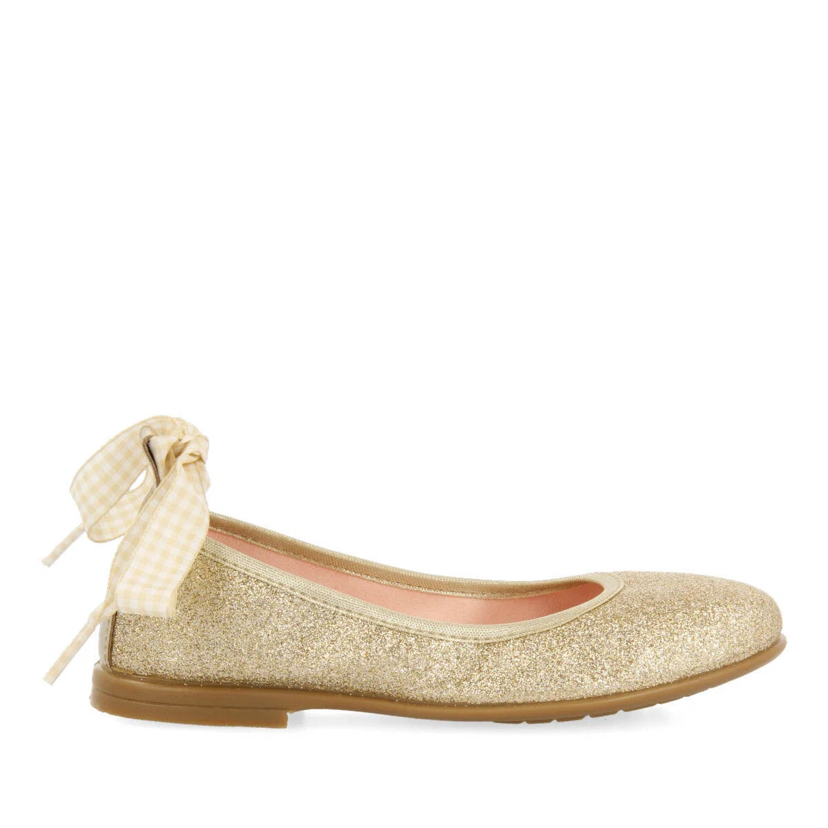 Vermeix girls glittery gold ballet flats - Image 2