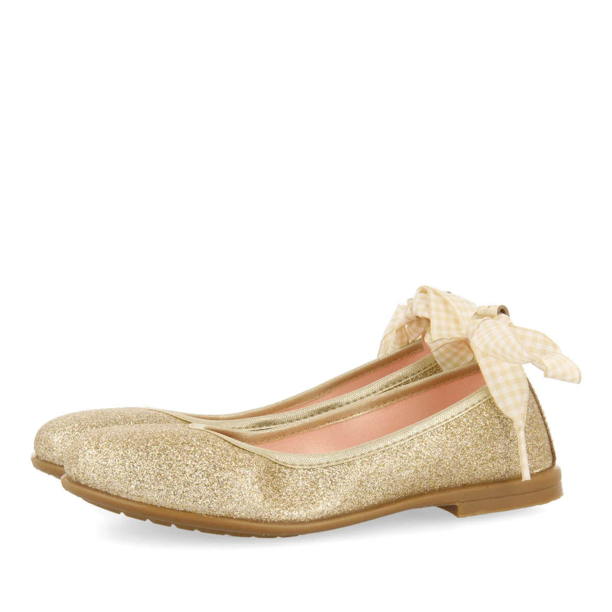Vermeix girls glittery gold ballet flats - Image 3