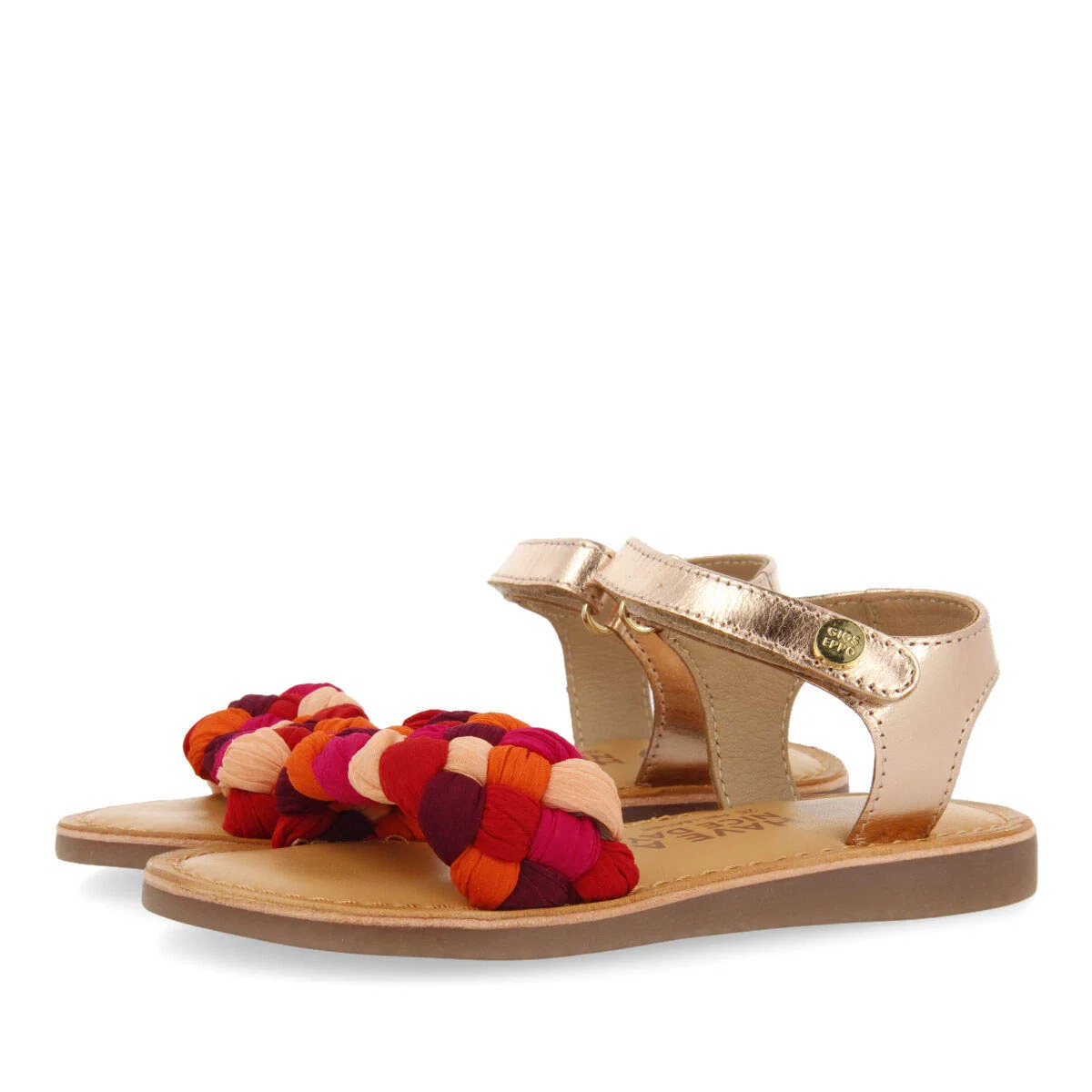 Lailly girls sandals with fuchsia vamps - Image 3
