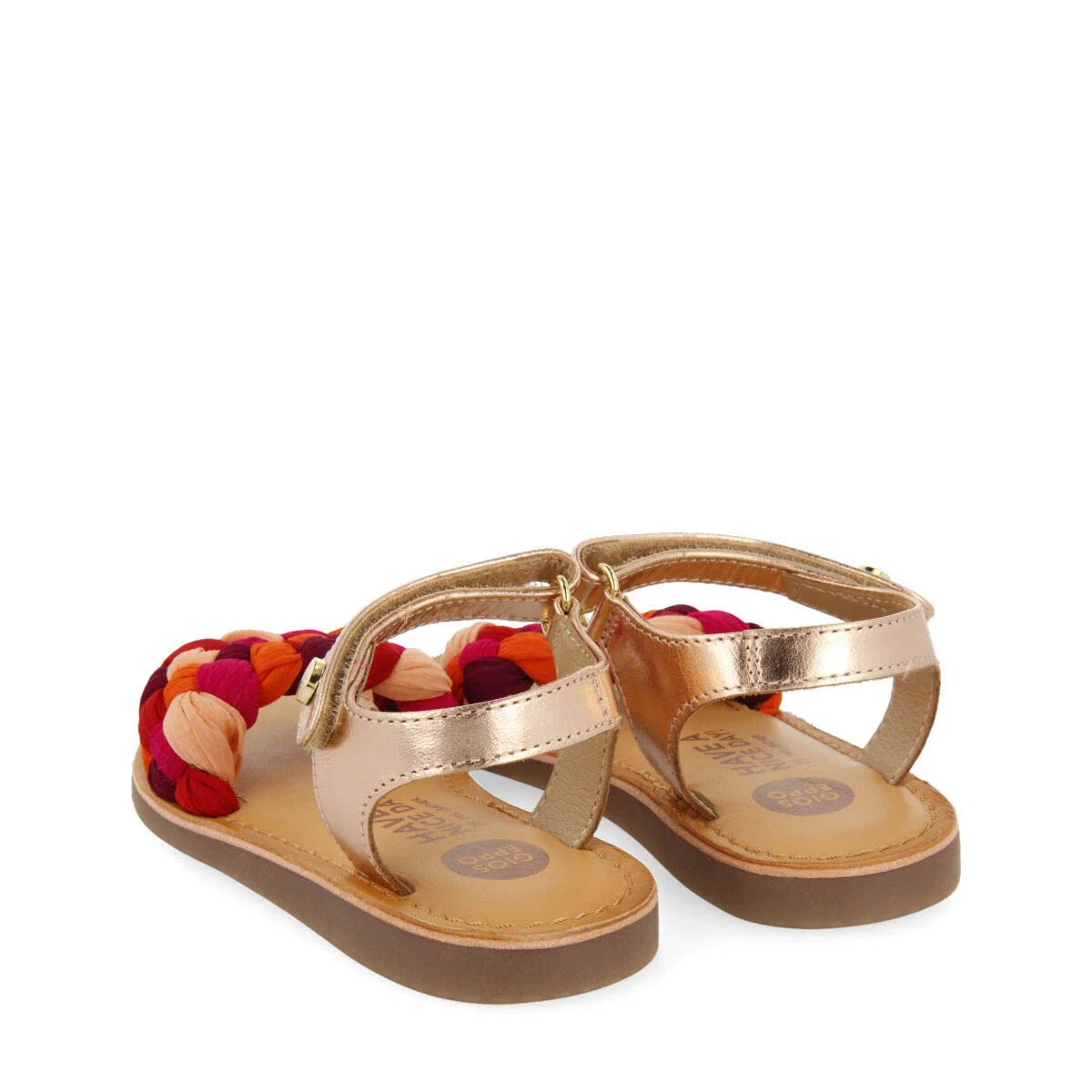 Lailly girls sandals with fuchsia vamps - Image 5