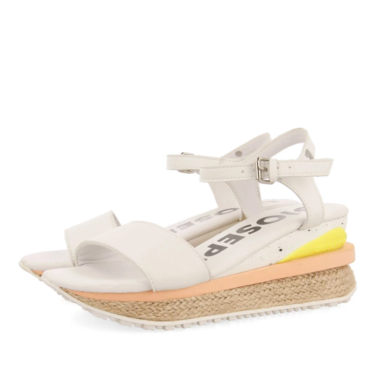 Urandi women's sporty white wedges - Image 3