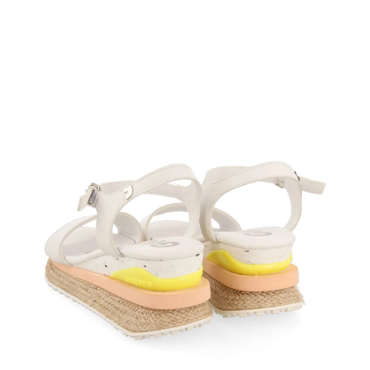 Urandi women's sporty white wedges - Image 4