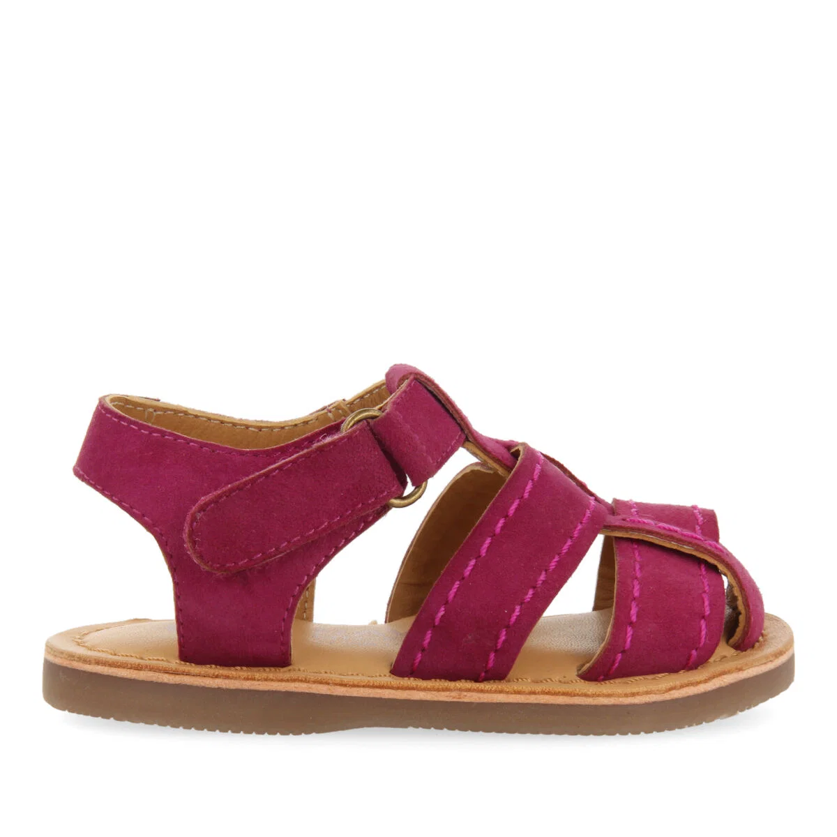 Cabixi boys fuchsia leather strappy sandals - Image 2
