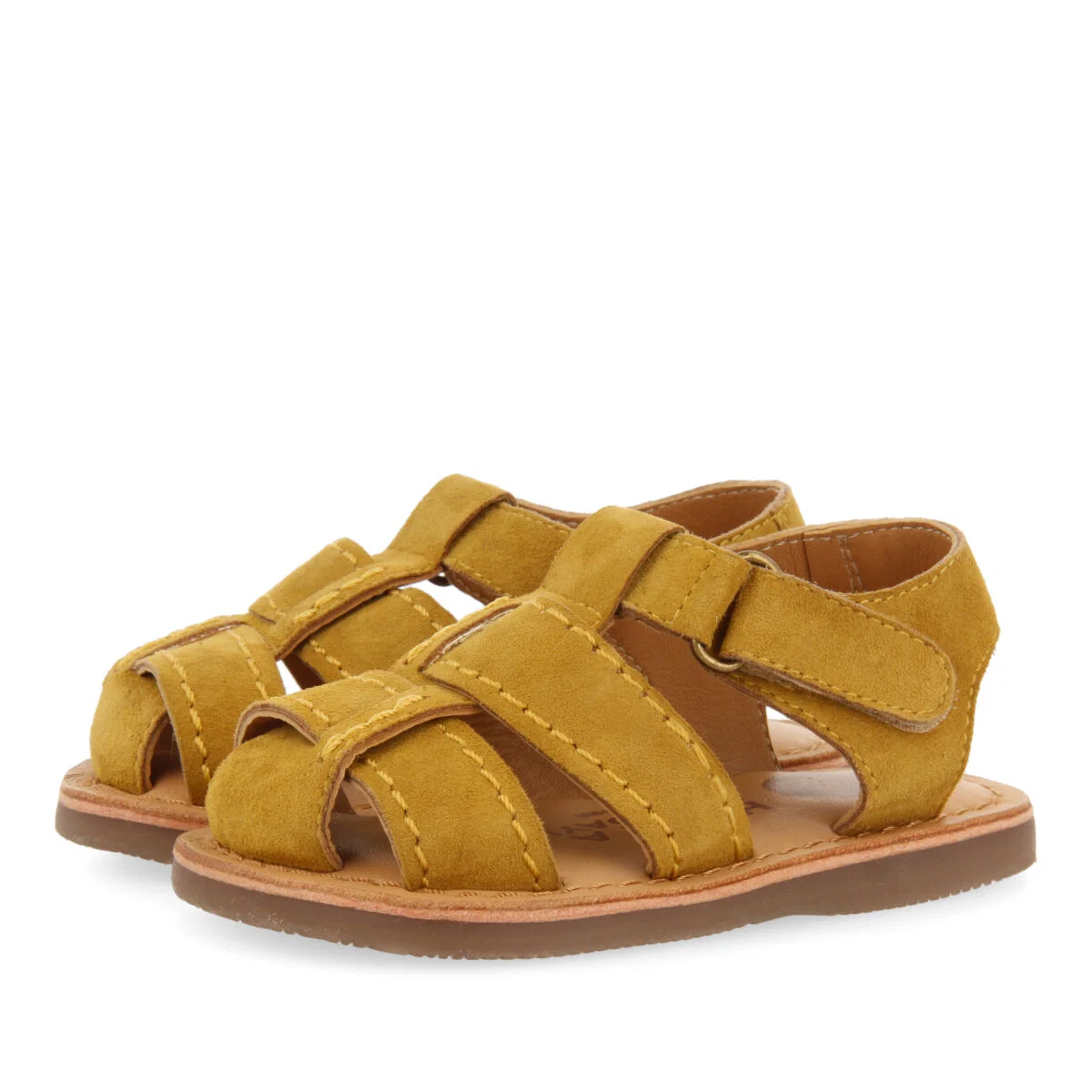Cabixi boys mustard leather strappy sandals - Image 3
