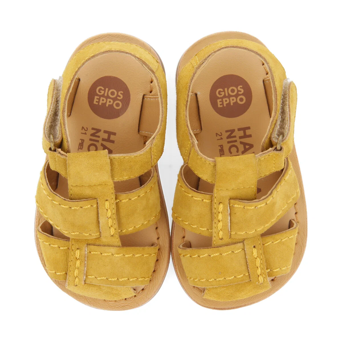 Cabixi boys mustard leather strappy sandals - Image 4
