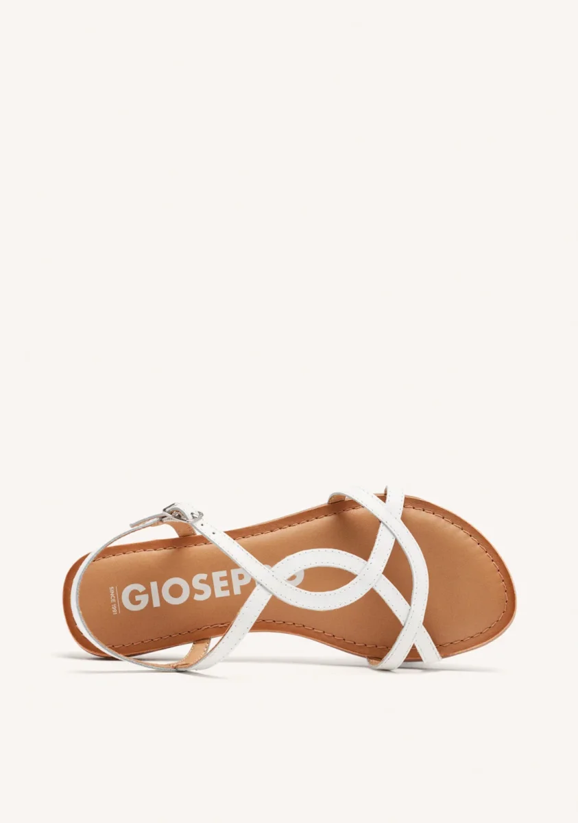 Lamim women's white sandals with thin straps - Image 2