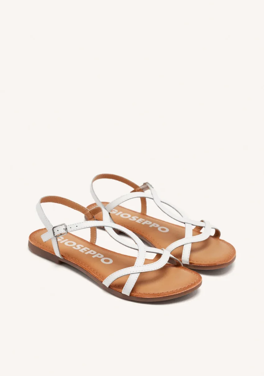Lamim women's white sandals with thin straps - Image 3
