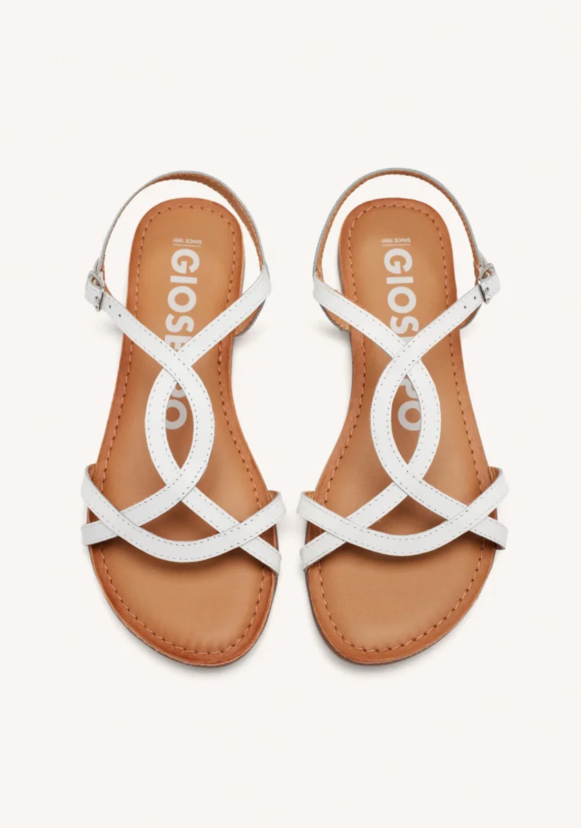Lamim women's white sandals with thin straps - Image 4