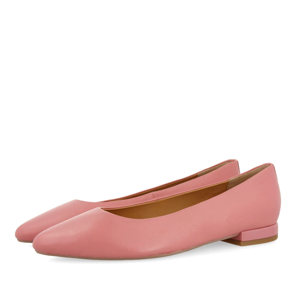 Trappes women's pink leather ballet flats with pointed toes - Image 4