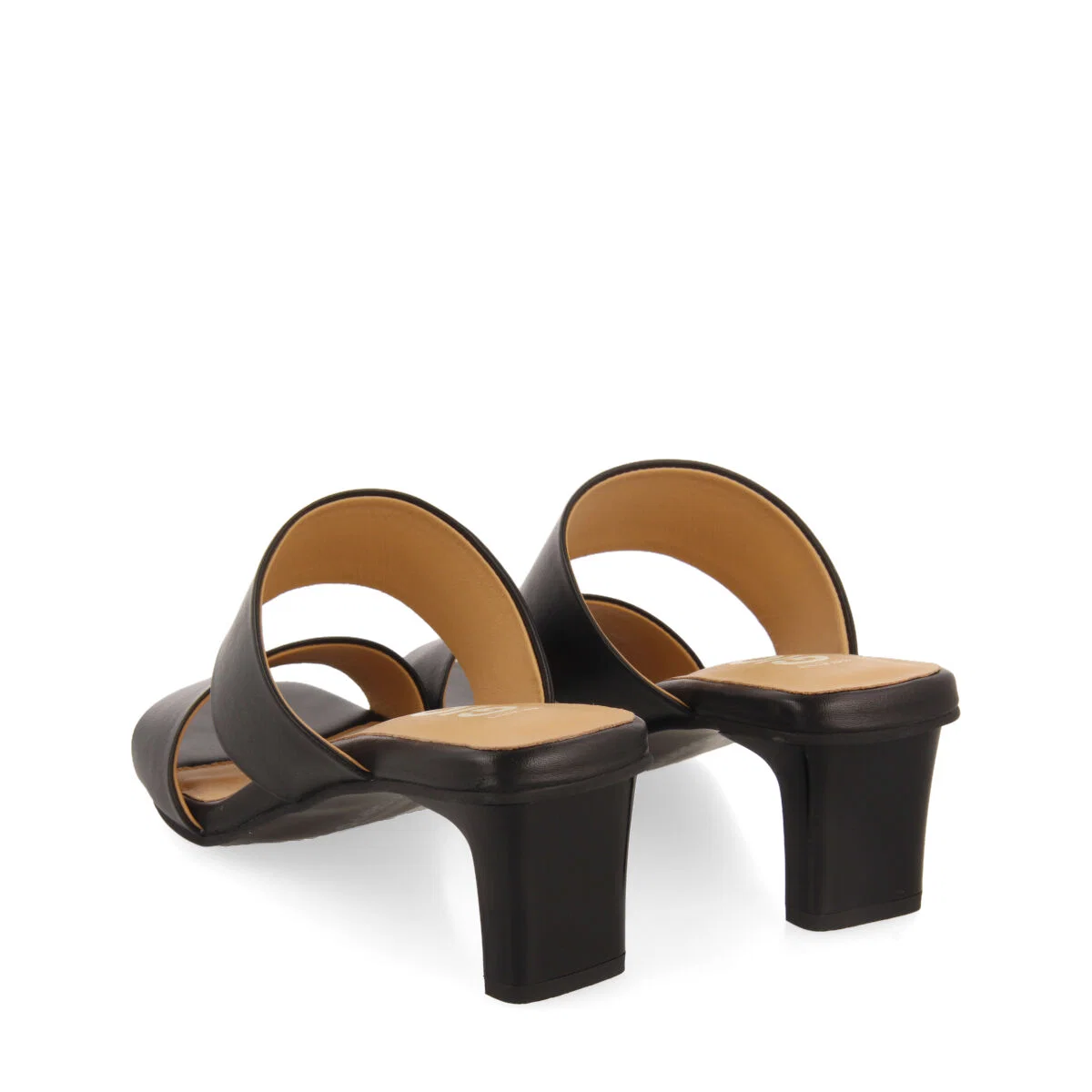 Butteaux women's black sandals with heels and double straps - Image 5