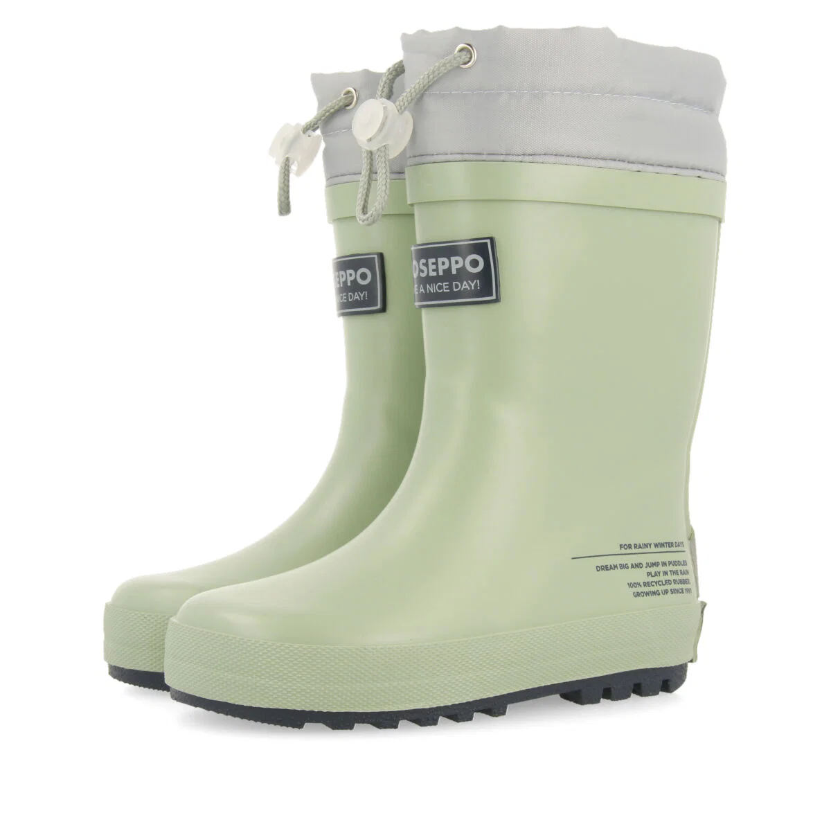 Veblem children's mint green welly boots - Image 5