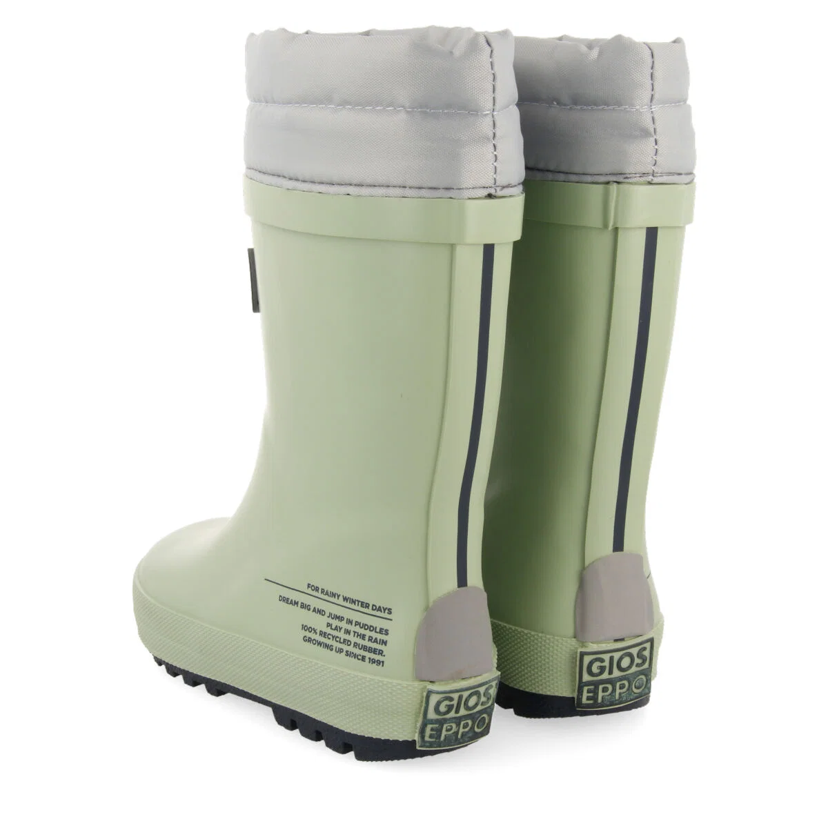 Veblem children's mint green welly boots - Image 4