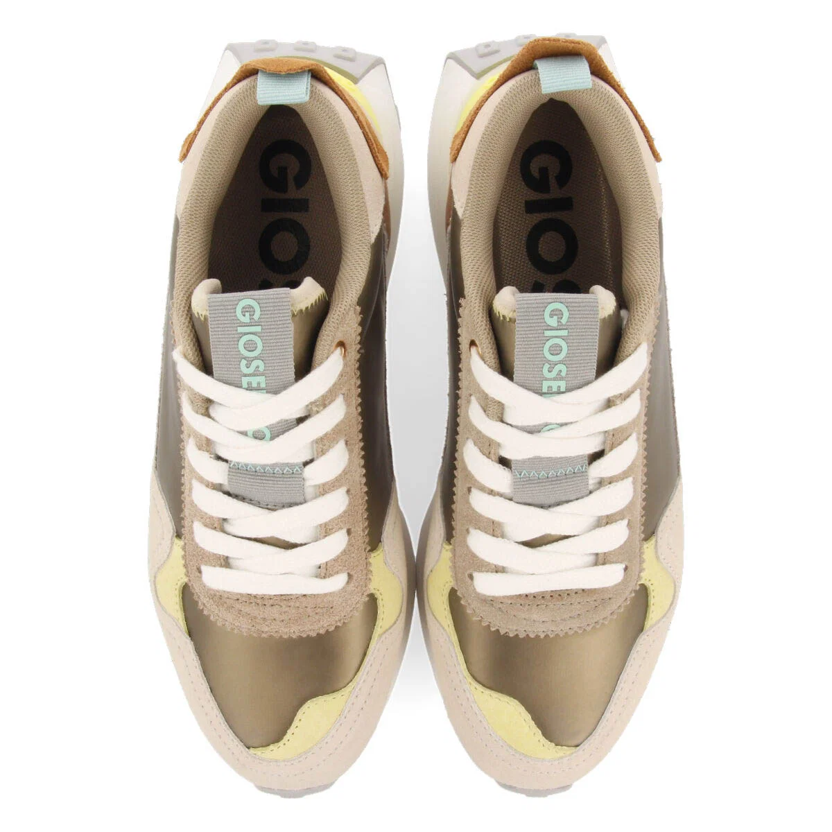 Selkirk women's gold retro sneakers with details - Image 4