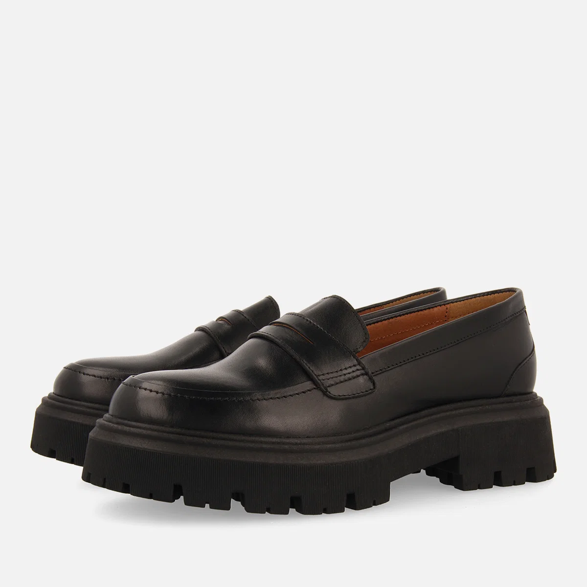 Steinnes women's black leather moccasins - Image 3