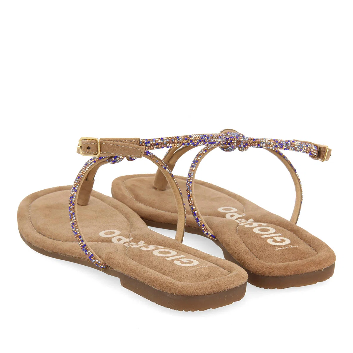 TAUPE LEATHER SANDALS WITH STRAPS AND EMBELLISHMENTS FOR WOMEN SEFFNER - Image 6