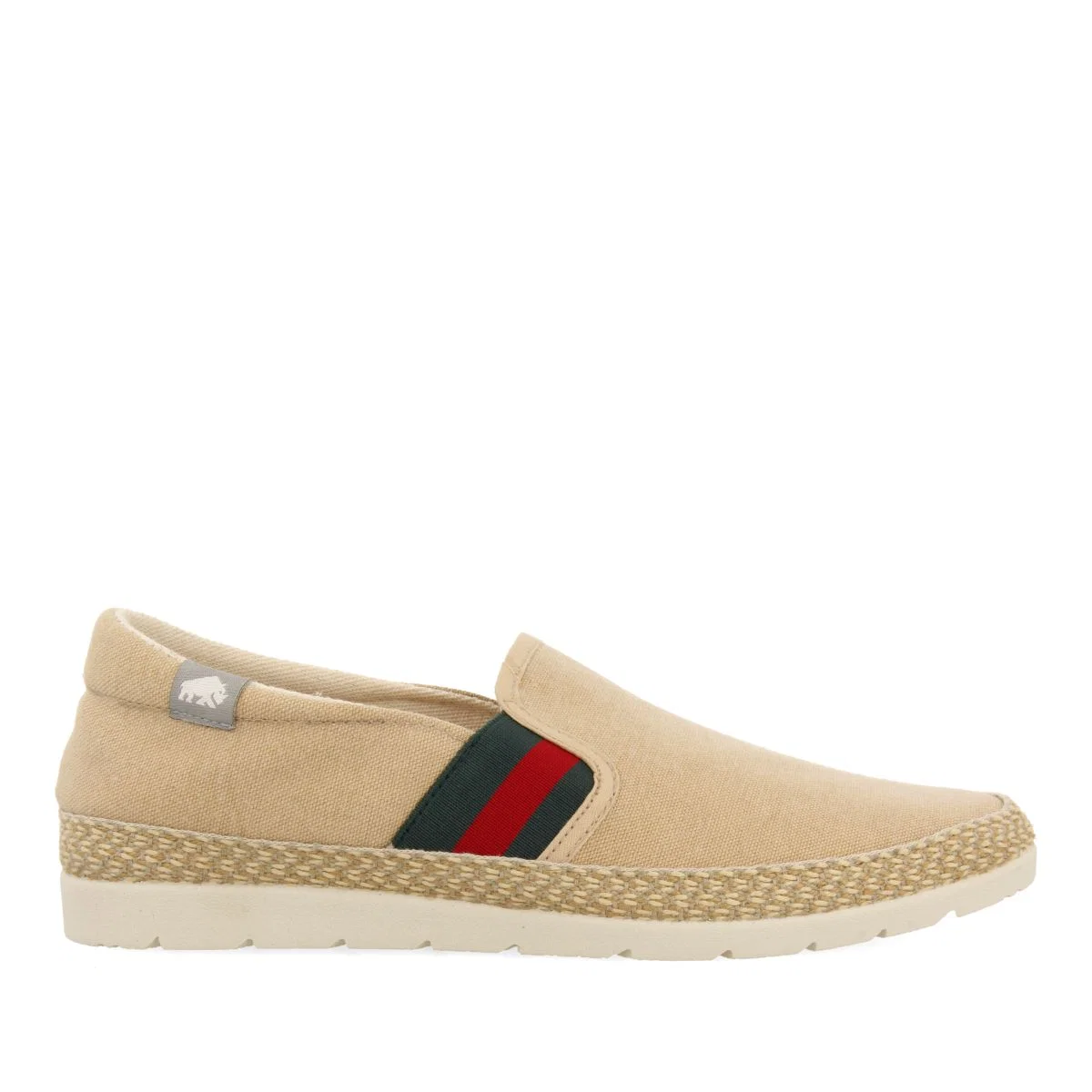 BEIGE ESPADRILLES WITH COLORED ELASTICS AND RECYCLED COTTON FOR MEN WIMER - Image 2