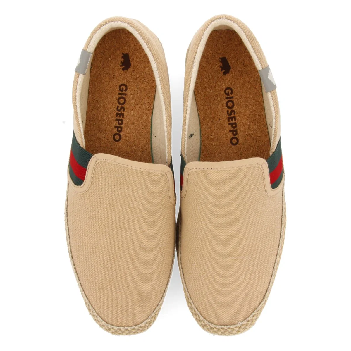 BEIGE ESPADRILLES WITH COLORED ELASTICS AND RECYCLED COTTON FOR MEN WIMER - Image 5