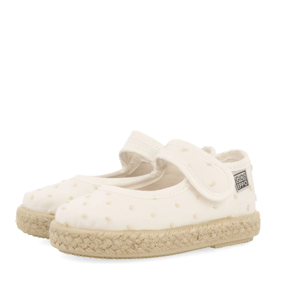 WHITE ESPADRILLES MARY JANE STYLE WITH POLKA DOT PRINT FOR GIRLS BUTERA - Image 3