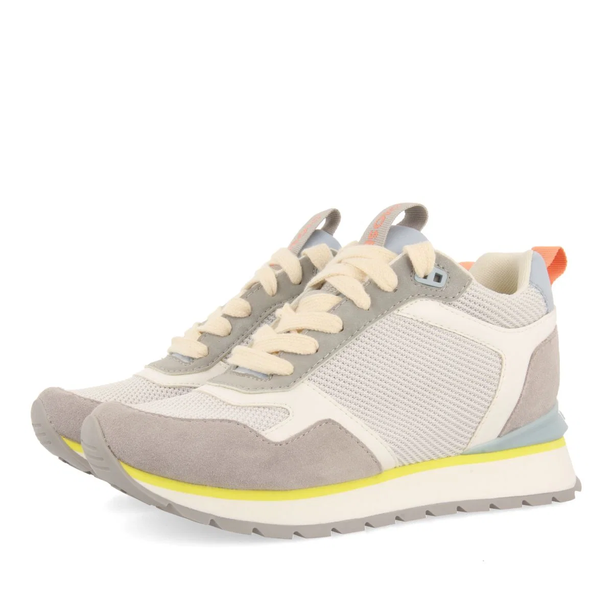 WHITE SNEAKERS WITH INTERNAL WEDGE AND MULTICOLOR DETAILS FOR WOMEN RANDAZZO - Image 4