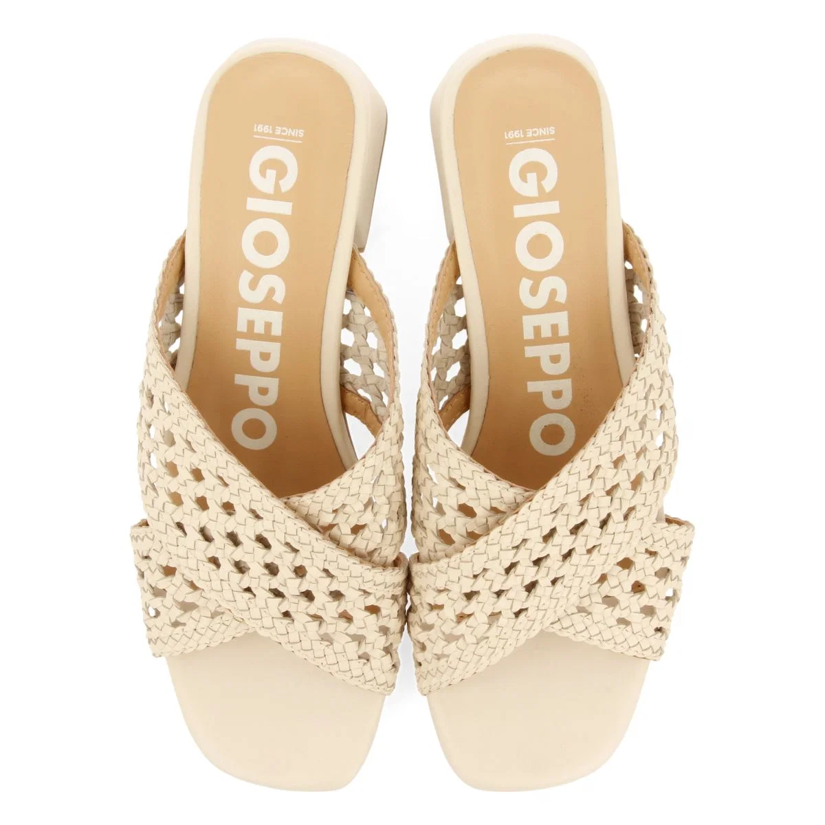 OPEN-TOE OFF-WHITE SANDALS WITH BRAIDED DETAILS FOR WOMEN CLARCONA - Image 6