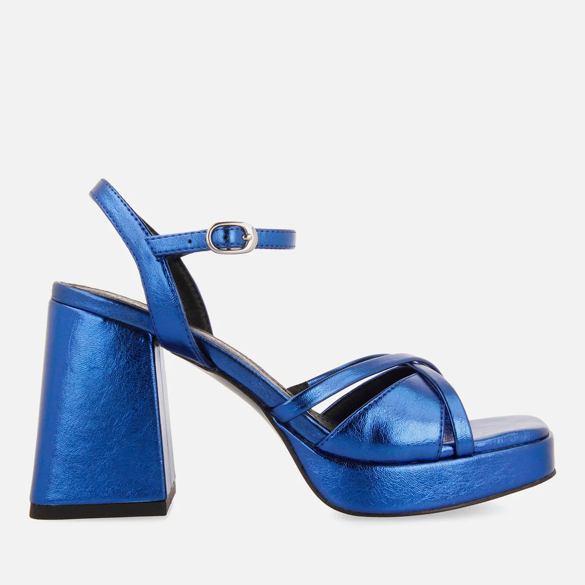 METALLIC HEEL STRAP SANDALS APETLON