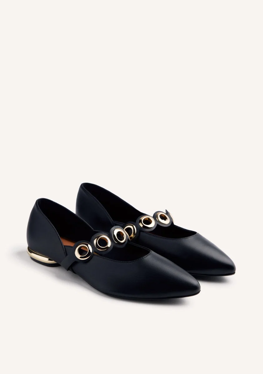 EYELET LEATHER BALLET FLATS NIMROD - Image 3