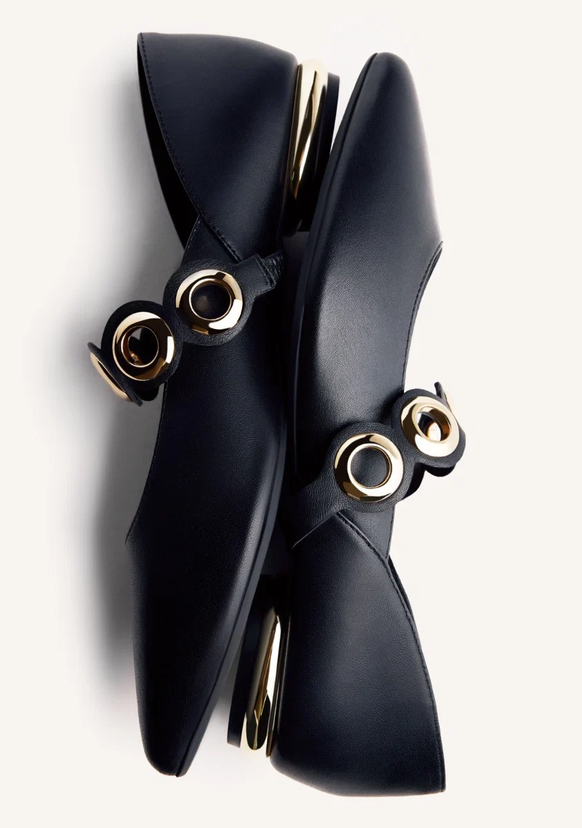 EYELET LEATHER BALLET FLATS NIMROD - Image 5
