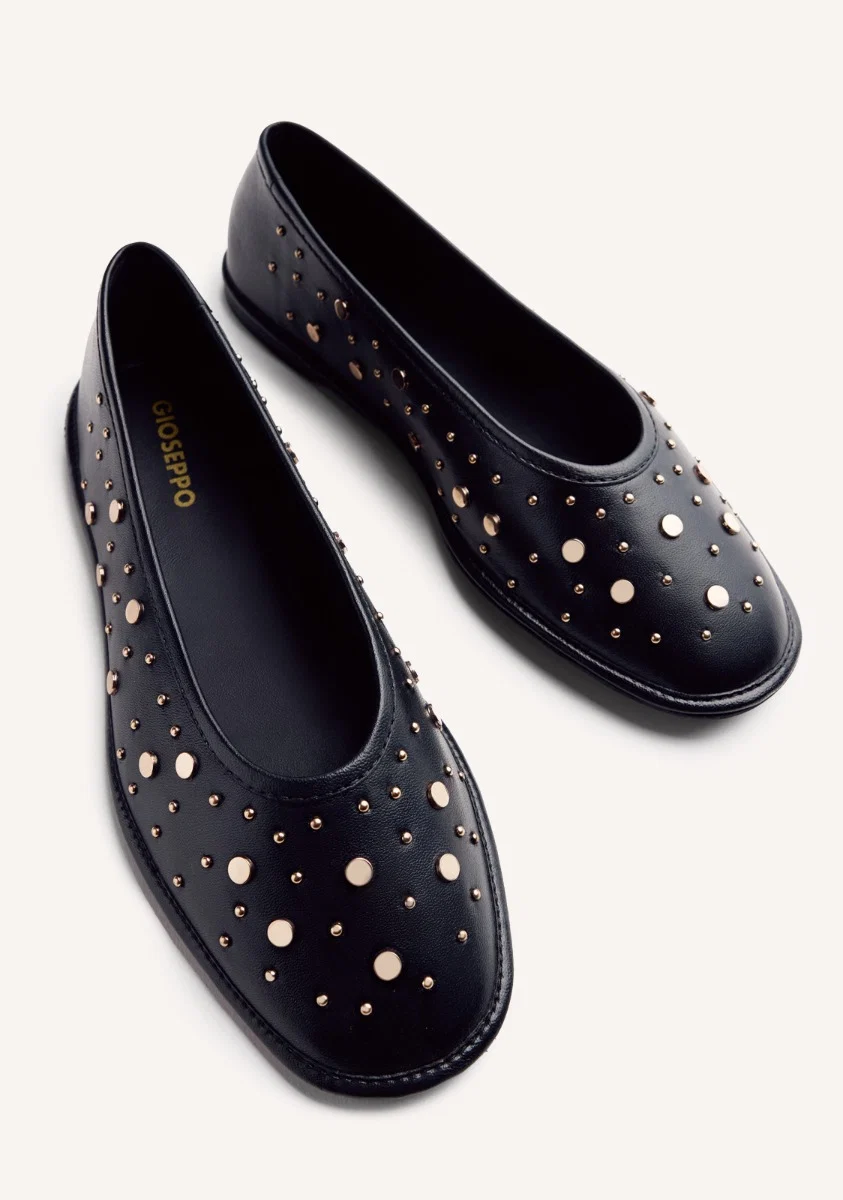 STUDDED LEATHER BALLET FLATS ACOMA - Image 6