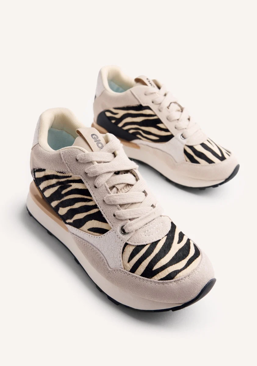 WEDGE ANIMAL PRINT LEATHER SNEAKERS BARODA - Image 4
