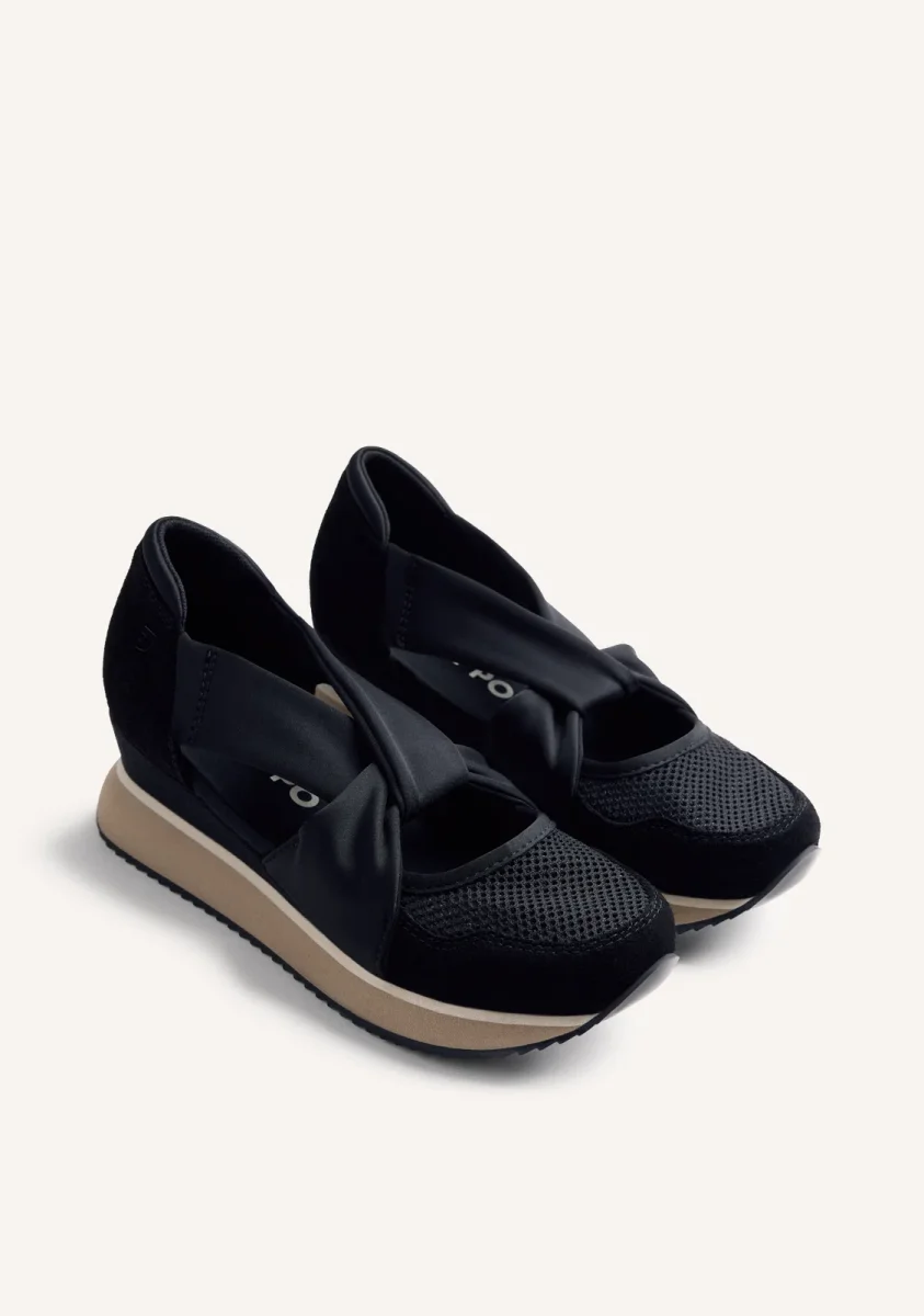 LEATHER AND MESH OPEN WEDGE SNEAKERS TUHELJ - Image 3