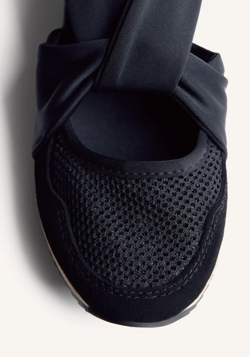 LEATHER AND MESH OPEN WEDGE SNEAKERS TUHELJ - Image 4