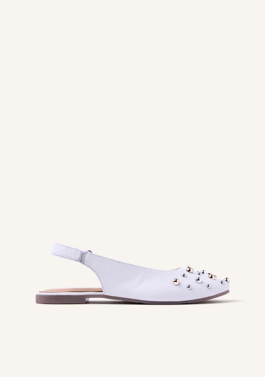 STUDDED LEATHER BALLET FLATS NAMANYE - Image 2
