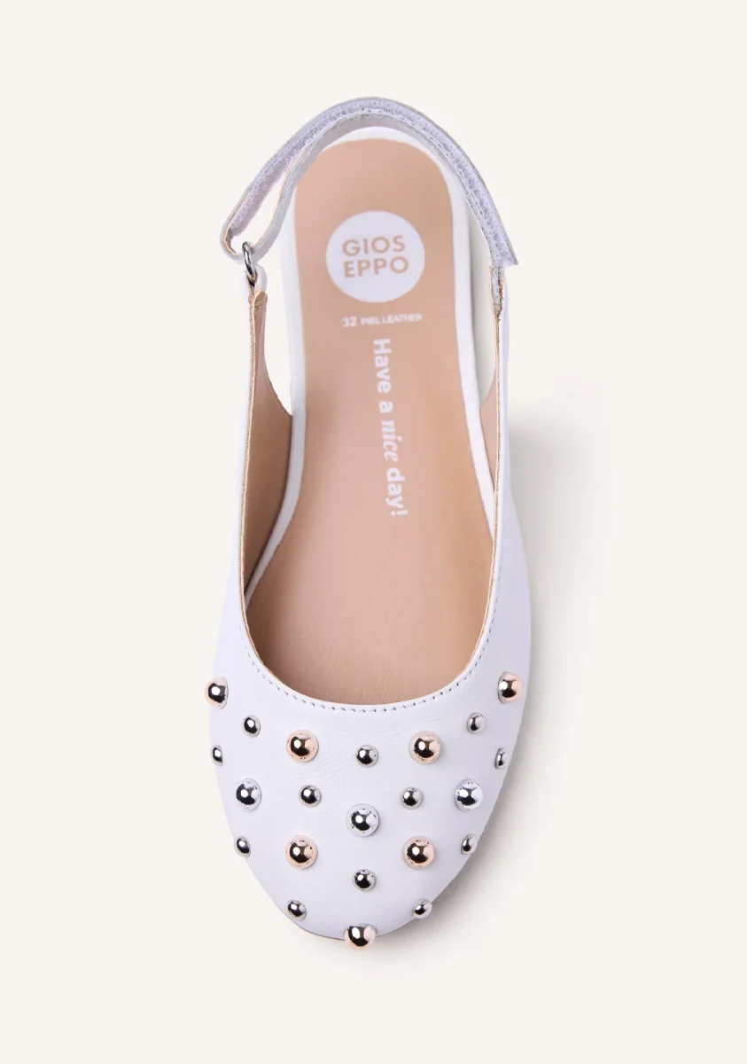 STUDDED LEATHER BALLET FLATS NAMANYE - Image 4