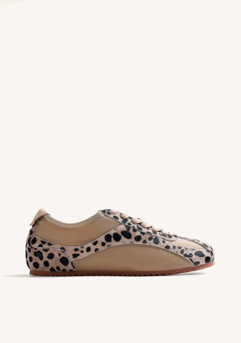 ANIMAL PRINT LEATHER AND NYLON SNEAKERS - Image 2