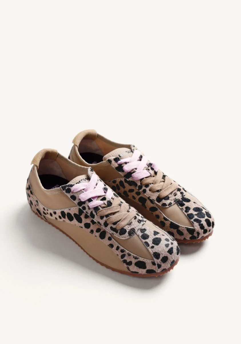 ANIMAL PRINT LEATHER AND NYLON SNEAKERS - Image 3