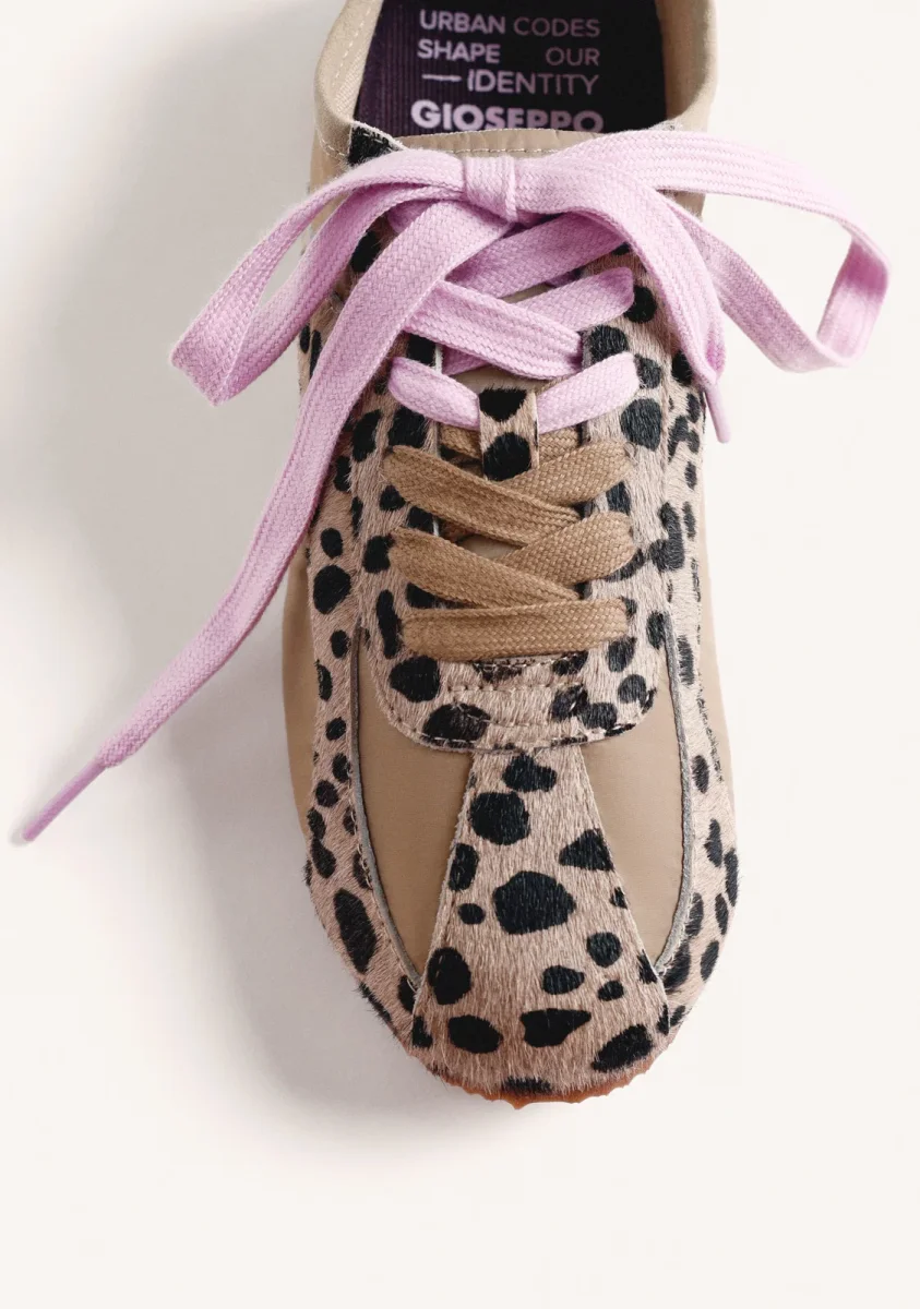 ANIMAL PRINT LEATHER AND NYLON SNEAKERS - Image 4