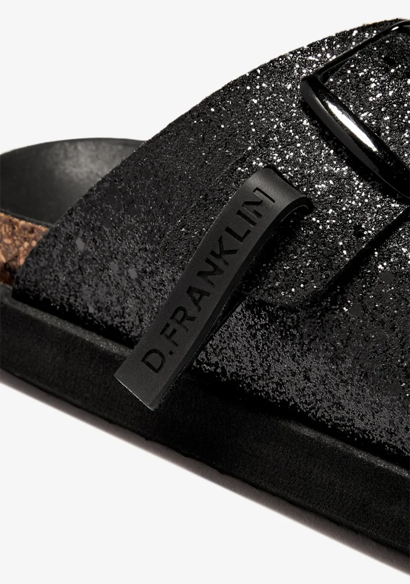 Vibe Sandals Buckle Glitter Black - Image 5