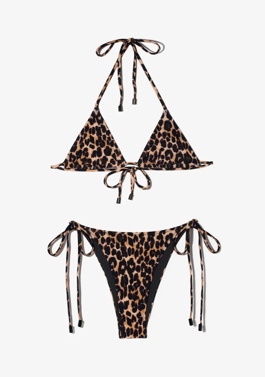 Meli Top + Lilo Bottom Leopard Bikini - Image 3