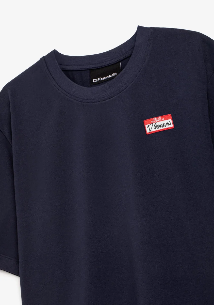My Name Is Patch T-Shirt Navy - Image 4