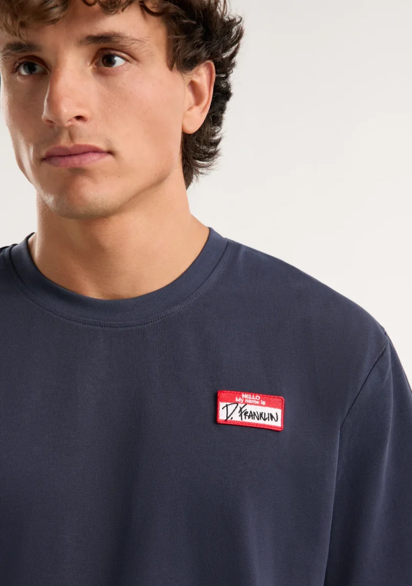 My Name Is Patch T-Shirt Navy - Image 5